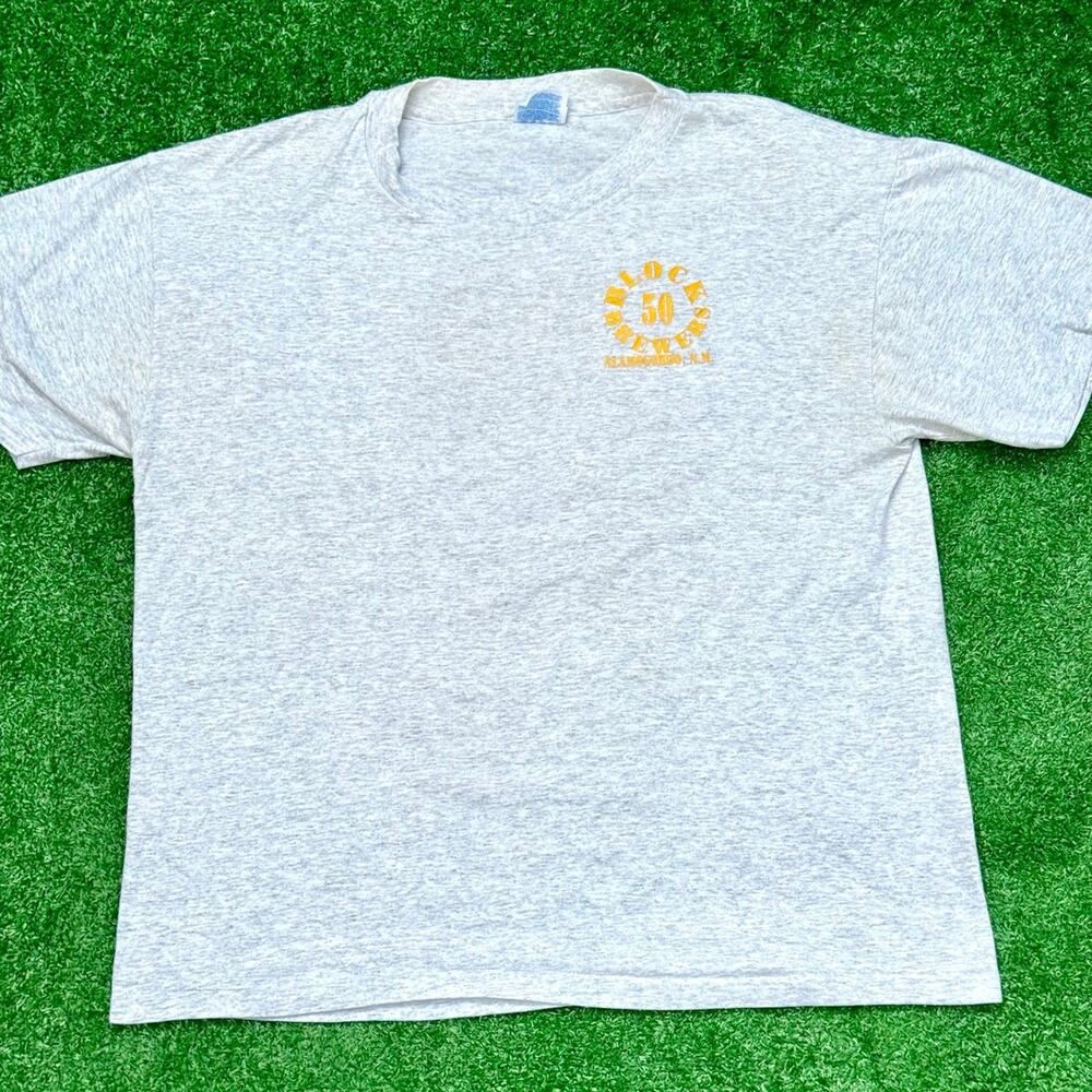 Hanes Heavyweight Customized Block 50 Brewers Home Brewed Gray T Shirt